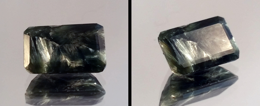 Edelstein Gem Gemstone Klinochlor - Seraphinit - Clinochlore - Seraphinite